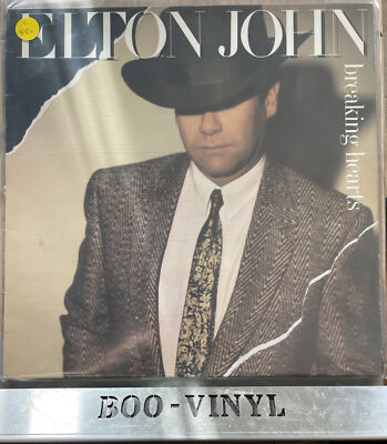 Elton John    Breaking Hearts Vinyl 12'' LP + Inner UK HISPD25  EX / VG+ Con