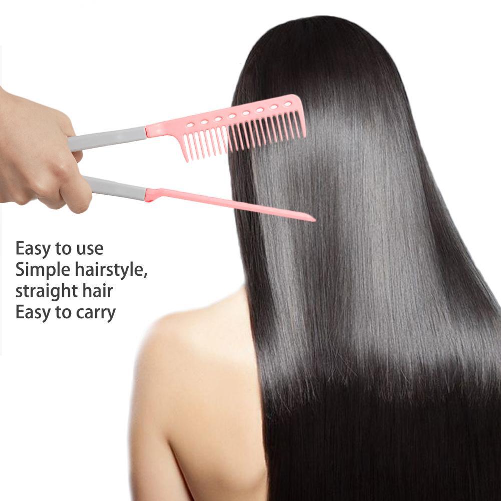 Portable V Type Hair Straightener Comb Folding DIY Hair Styling Clip