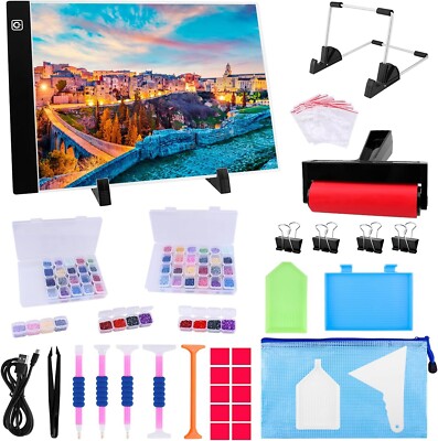 A4 Light Pad 5D Art Supplies Diamond Painting Cross Stitch Tools Accessories Kit