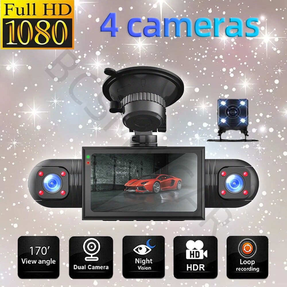 4 Channel 1080P Dash Cam Car DVR Night Vision Car Camera G-Sensor Loop Recording