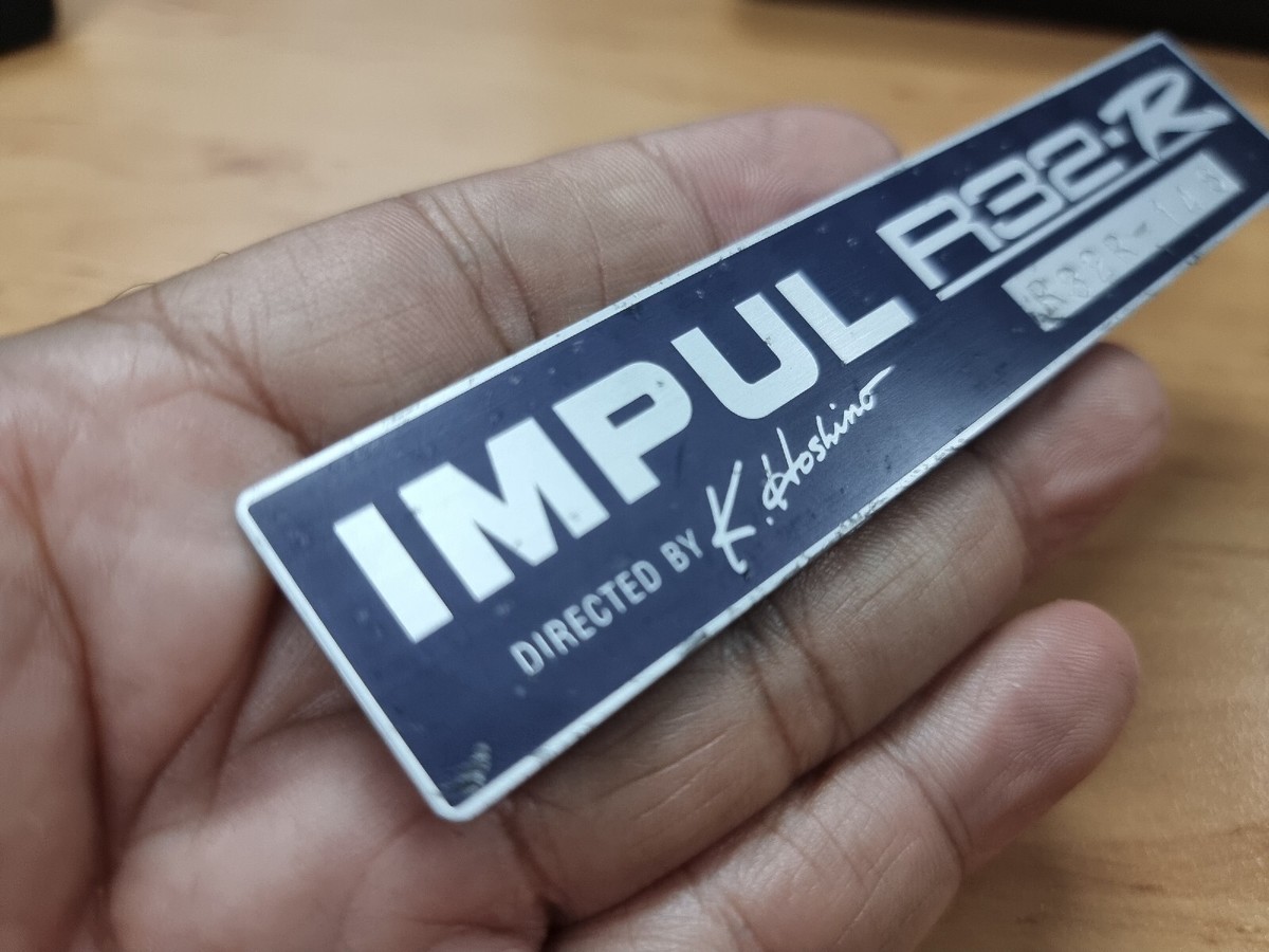 very rare jdm IMPUL R32-R DIRECTED BY K.Hoshino R32R-148 Plate 