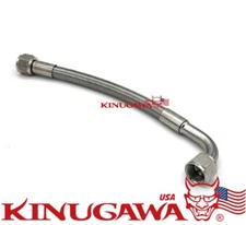 Braided Steel Teflon Hose 5/8" 10AN to 10AN Straight to 90Degree  12" Long