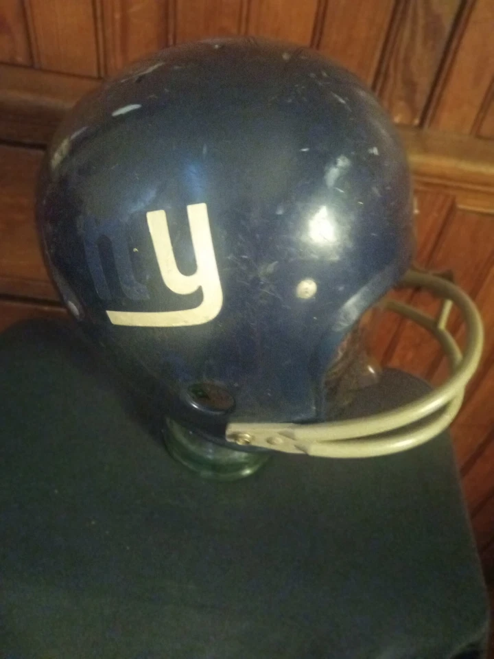 CASCO DE FÚTBOL AMERICANO DE COLECCIÓN AÑOS 70 NY GIANTS RAWLINGS HNFL Air Flo mediano *ANGUSTIADO* Foto 4 de 4