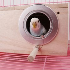 Natural Wooden Breeding Box Durable Parrot Hatching House Bird Cage Nest AU