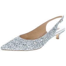 badgley mischka stephanie glitter slingback pump