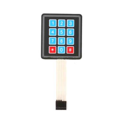 3*4 3x4 Matrix Extension Keyboard 12 Key Membrane Switch Keypad Keyboard , AVR