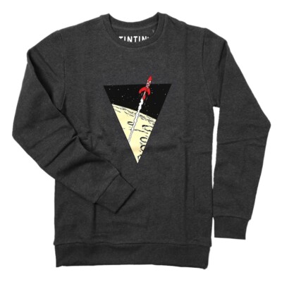 Sweat-shirt Les Aventures de Tintin: La fusée lunaire - Gris foncé (2017) - M