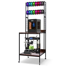 Heavy Duty 3D Printer Stand With Double Layer 3D Printer Filament Storage Rack
