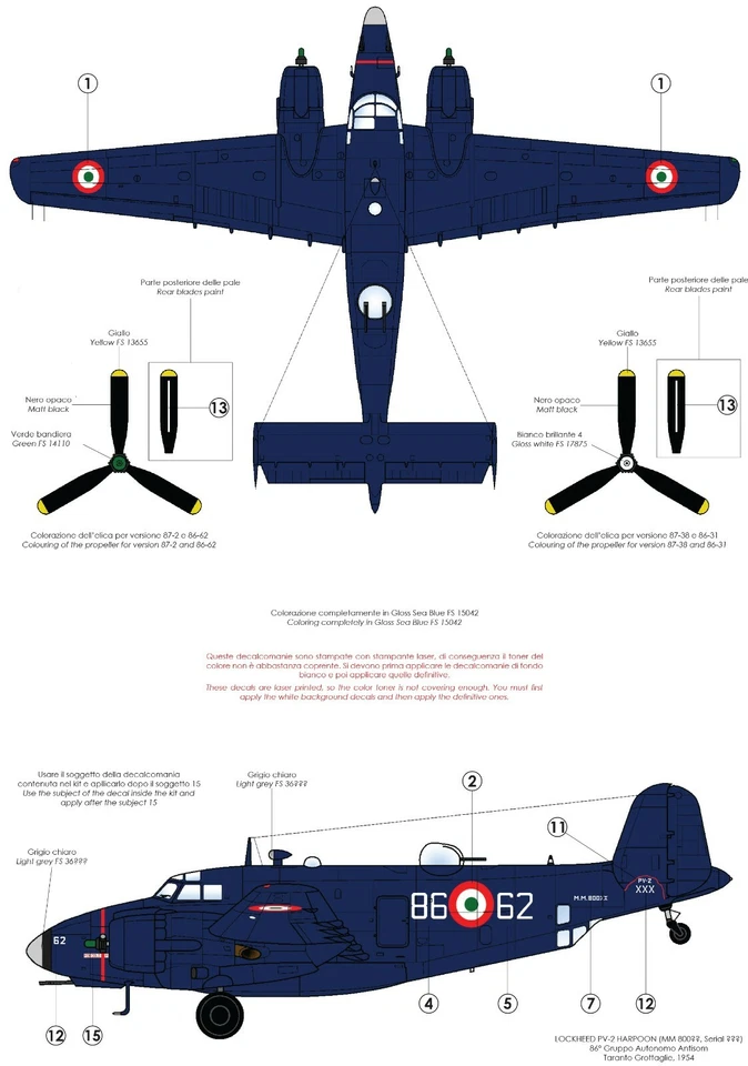 TAURO MODEL TM72/2105 LOCKHEED PV-2 HARPOON VERSIONE A.M.I. SCALA 1:72 - Immagine 3 di 3