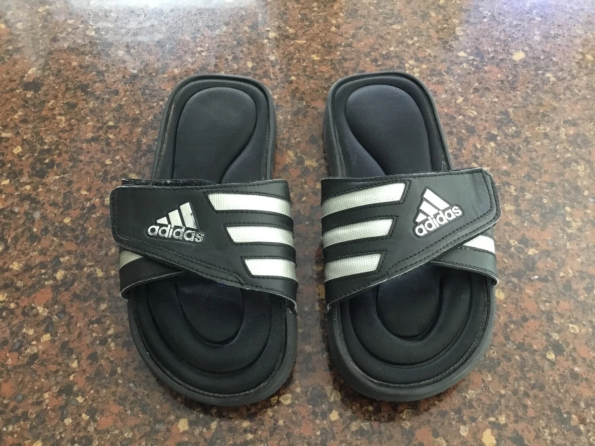 FitFoam black and silver slides sandals mens 6 | eBay