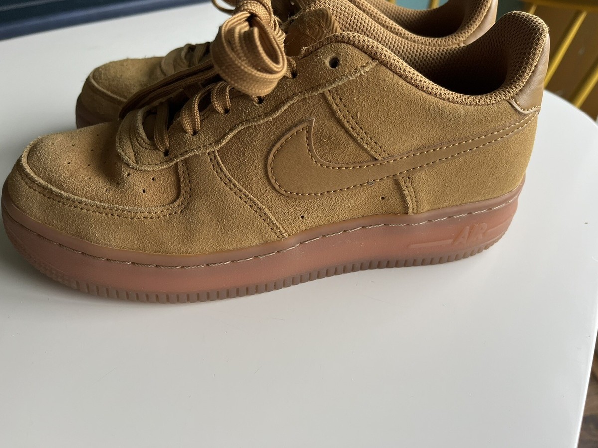 Nike Air force 1, Junior Size 4, Wheat-Gum Light Brown UK