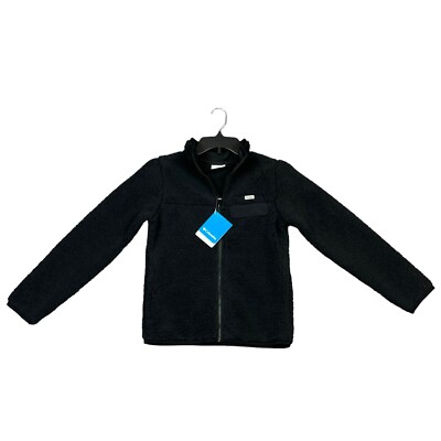 Columbia Boys Girls Sherpa Full Zip Jacket Size M (10-12) Black