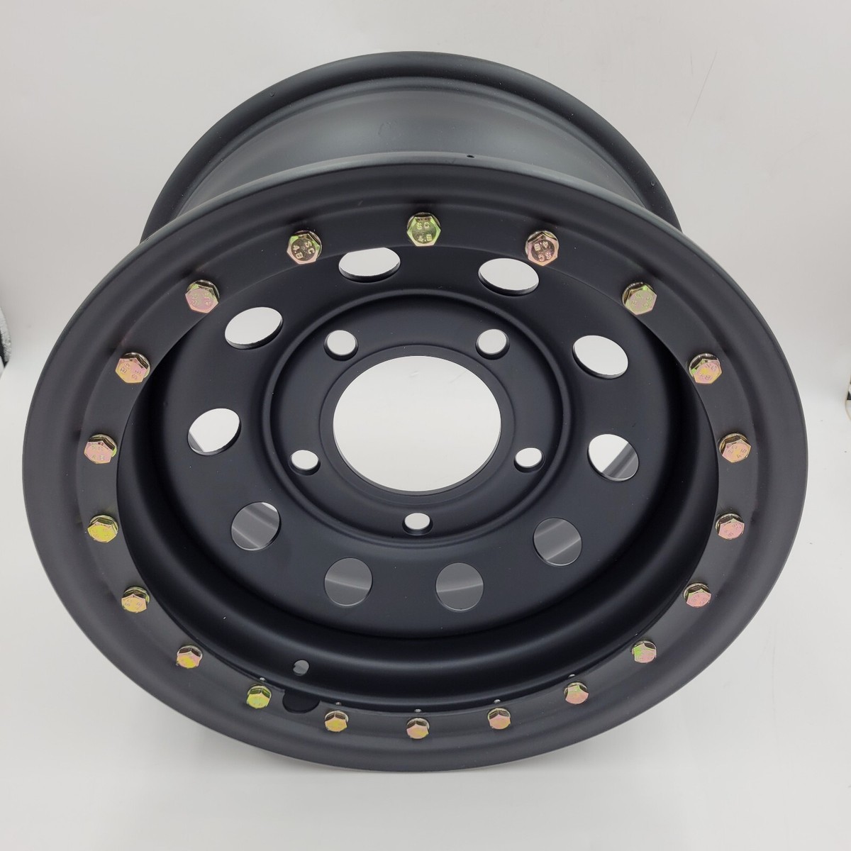 LR DEFENDER STEEL IMITATION BEADLOCK WHEEL 16x8 Satin Black Part