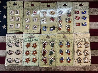 Vintage 1996 Trena's Trinkets Ceramic Buttons Lot Of 60 NOS! Westwater LOOK!
