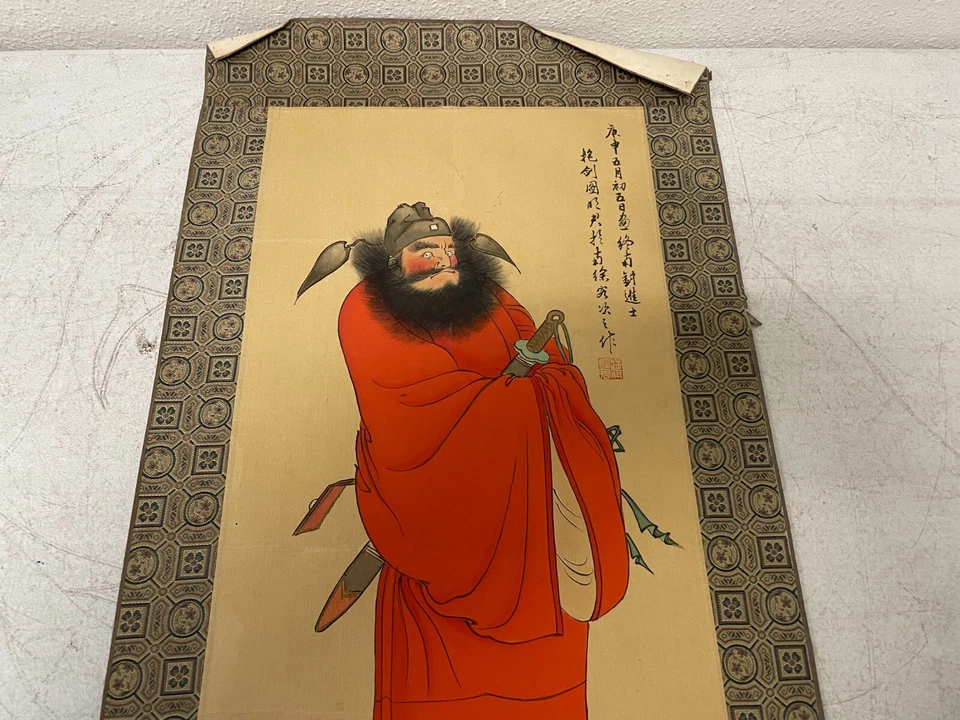 2件装幽灵战士中奎中国壁卷手绘艺术品22X12厘米 — 第 4/4 张图片