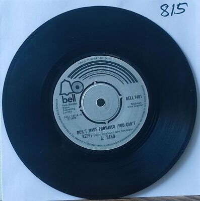 Tuna Biscuit / Don't Make Promises (You Can't Keep) by G. Band - Single 7  Vinyl