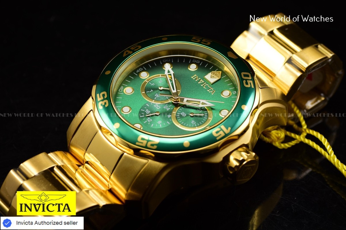 Invicta Mens Pro Diver Scuba Chronograph Green Dial - Foto 4