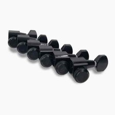 True-Lok Mid-Size Locking Tuners - 6-In-Line, Single Pin, Black