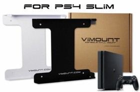 PlayStation 4 Slim +2pcs Controller TV Wall Mount PS4 Black Metal Holder-ViMount