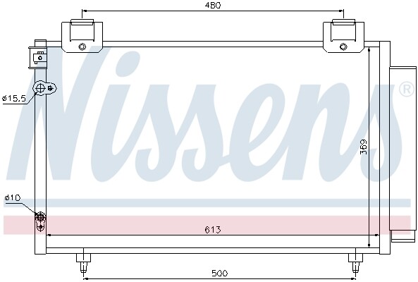 Nissens 94730 Condenser, Air Conditioning for Toyota