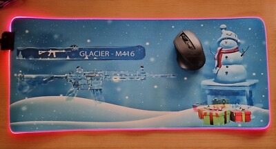 XXL LED Gaming Mousepad NEU Pubg Gamepad Mauspad Pubgm Mobile 30x70cm USB M416
