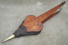 06A5 ANCIEN OUTIL MÉTIER GRAND SOUFFLET ART POPULAIRE FORGE ÂTRE CHEMINÉE XIXe 