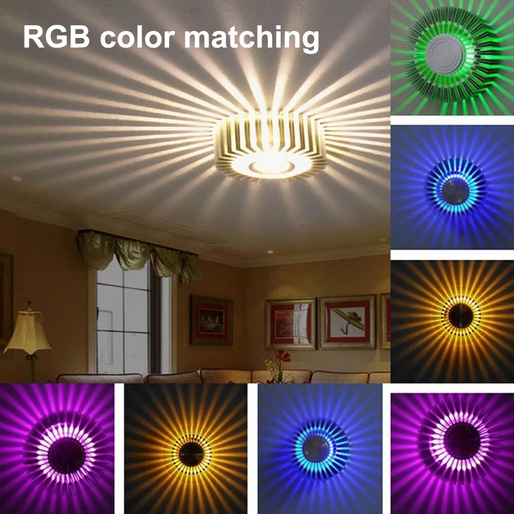 LED RGB Wall Ceiling Light Panel Down Lights Room Kitchen Decor Lamp w Remote