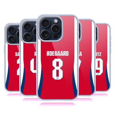 ARSENAL FC 2024/25 SPIELER HOME KIT SOFT GEL HANDYHÜLLE FÜR APPLE iPHONE HANDYS