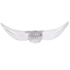 United Pacific 72005 Chrome Bull Horn Hood Ornament 10" x 4" - 1 Unit