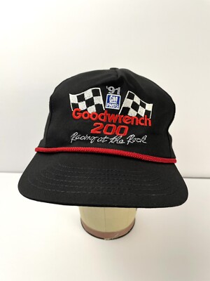 Vintage GM Goodwrench 90s Hat Racing At The Rock  Embroidered NASCAR USA