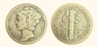 1937 P Mercury Dime!  90% Silver!  Ungraded MS25