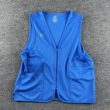 Walmart Vest Mens M Blue Full Zip Associate Uniform Workwear Spark Logo