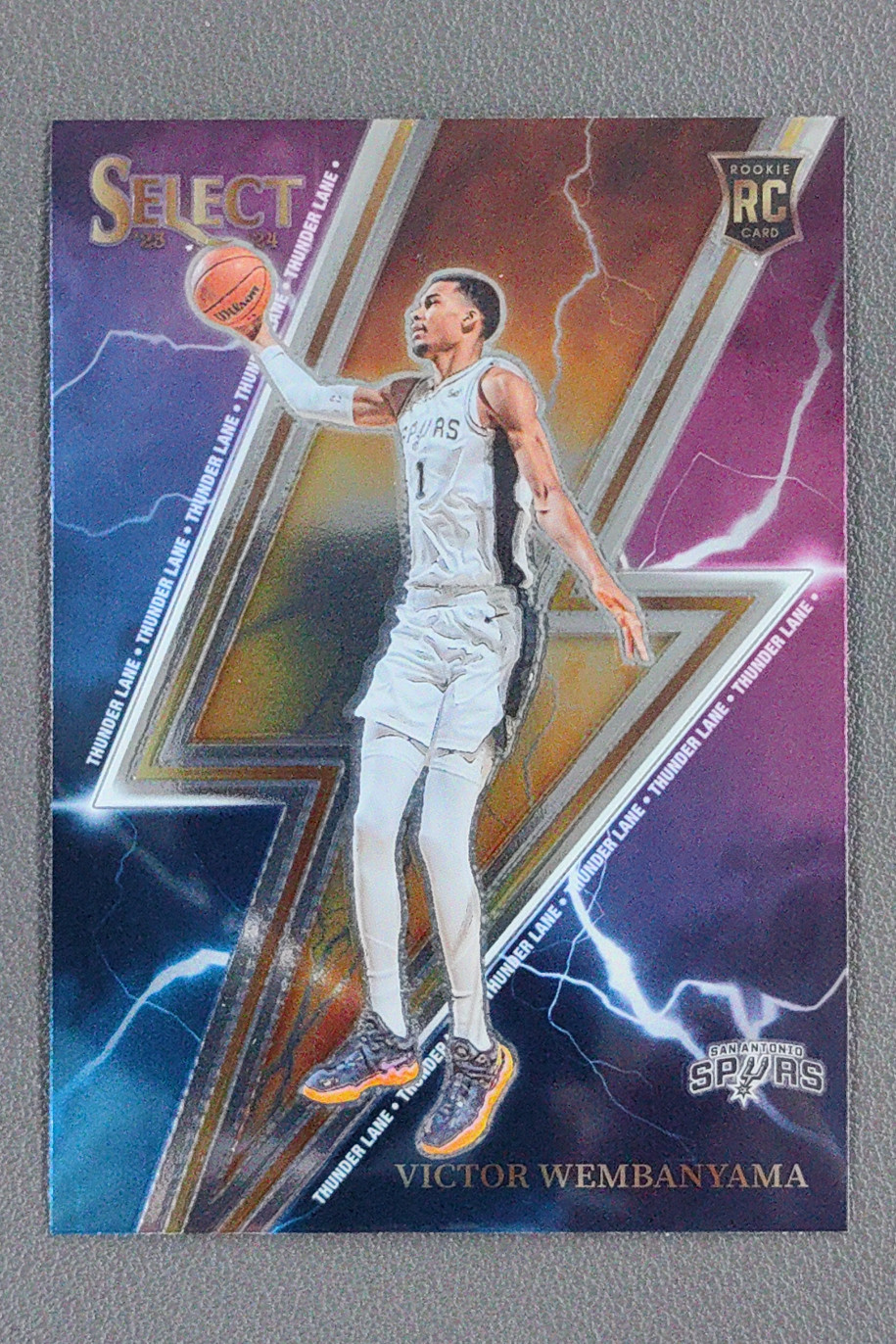 2023-24 Panini Select Victor Wembanyama Thunder Lane Rookie RC #5 Spurs