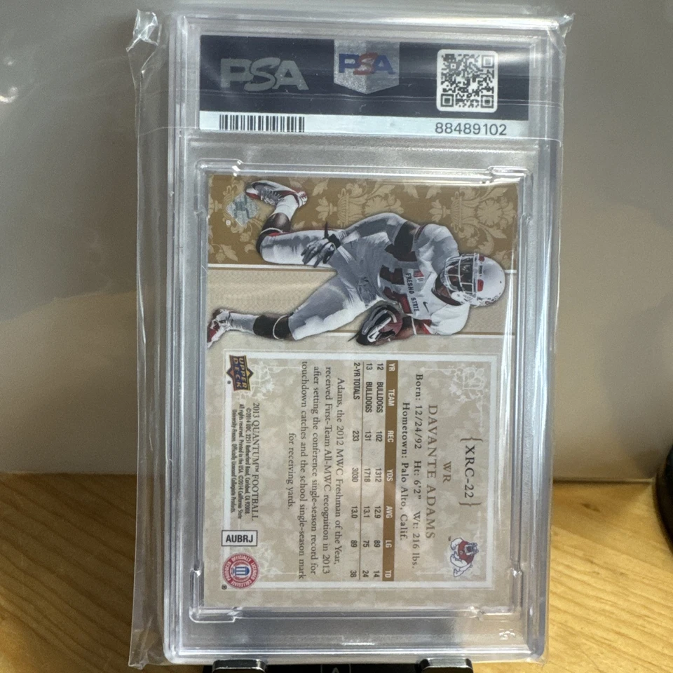2013 UPPER DECK QUANTUM ROOKIE #XRC22 DAVANTE ADAMS RC #/175 PSA 10 - Imagem 2 de 2