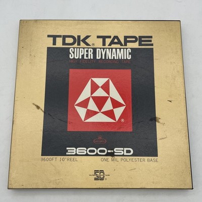 Vintage TDK Super Dynamic 3600-SD 10.5'' Reel To Reel Tape 3600ft Japan Pro