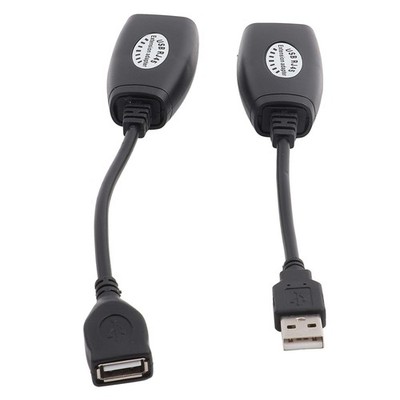 USB Female to RJ45 Ethernet Male Adapter Cat5 Extender Cable 24103 for Mac