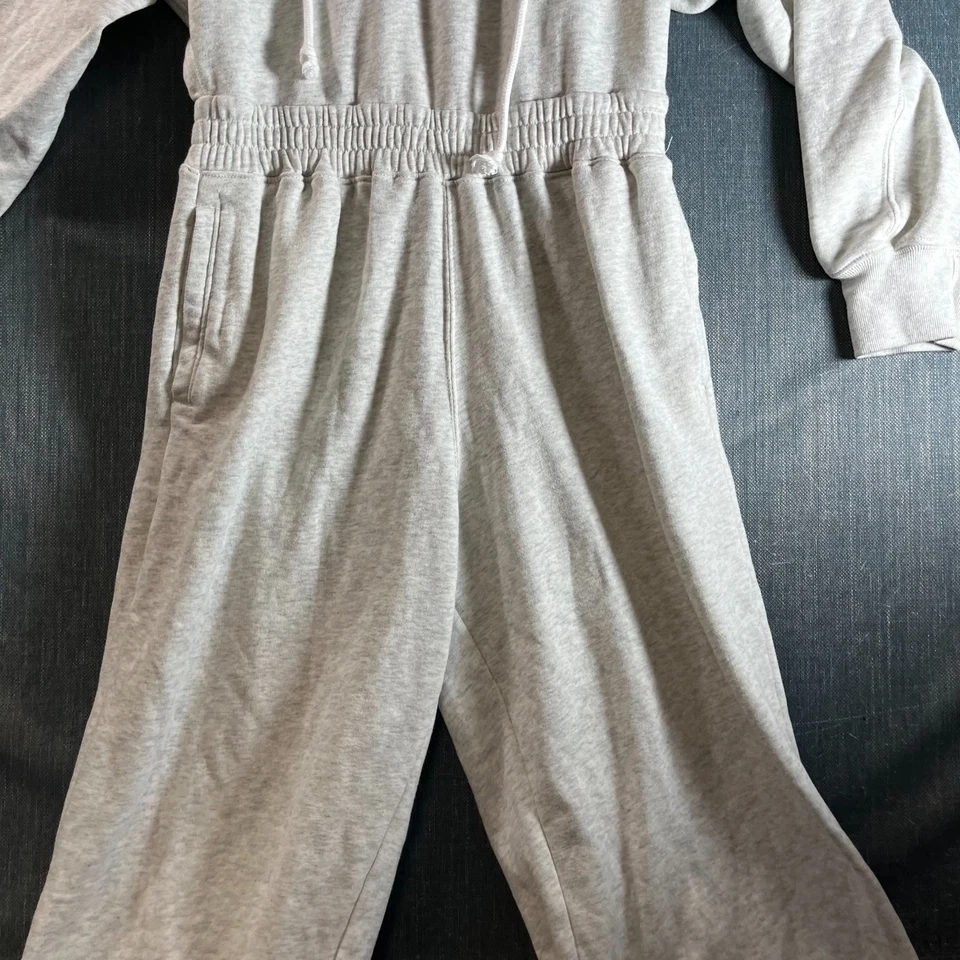 Mono para mujer Abercrombie & Fitch talla M gris con capucha mezcla de algodón Foto 3 de 4