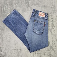 Replay Doc Jeans Mens W30 L31 Blue Denim Relaxed Loose Fit Button Fly Vintage Fa