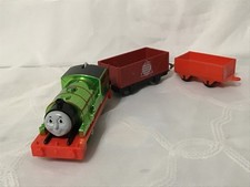 Thomas  friend Metallic green trackmaster PERCY motorized train cargos, WORKS