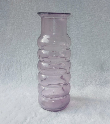 NICE AMETHYST COLORED FANCY BULBOUS SAUCE BOTTLE HAND BLOWN 1910'S ERA DUG L@@K