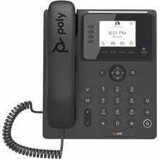 Poly CCX 350 IP Phone Corded Corded Desktop Wall Mountable Black