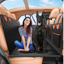 Dog Seat Cover for Back Seat, Hard Bottom Back Seat Extender Holds 500 lbs, Wate