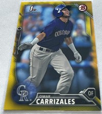 2016 Bowman Baseball Omar Carrizales Colorado Rockies 1st Bowman Yellow #BP58