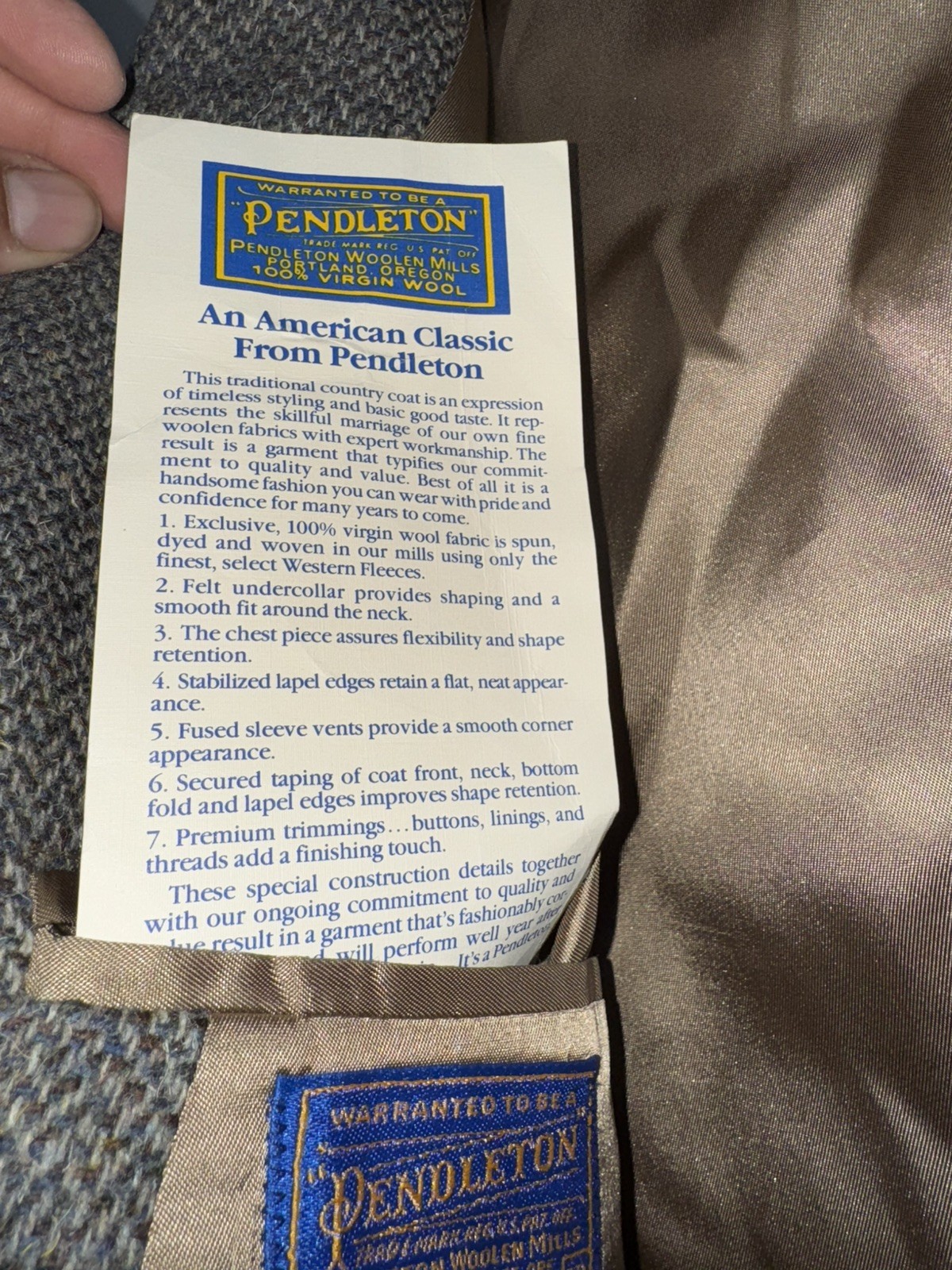 Pendleton Blazer Men's 50  gray Multi Herringbone… - image 6