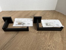 Black Metal Modern Toilet Paper Holders Mounting Hardware New In Box
