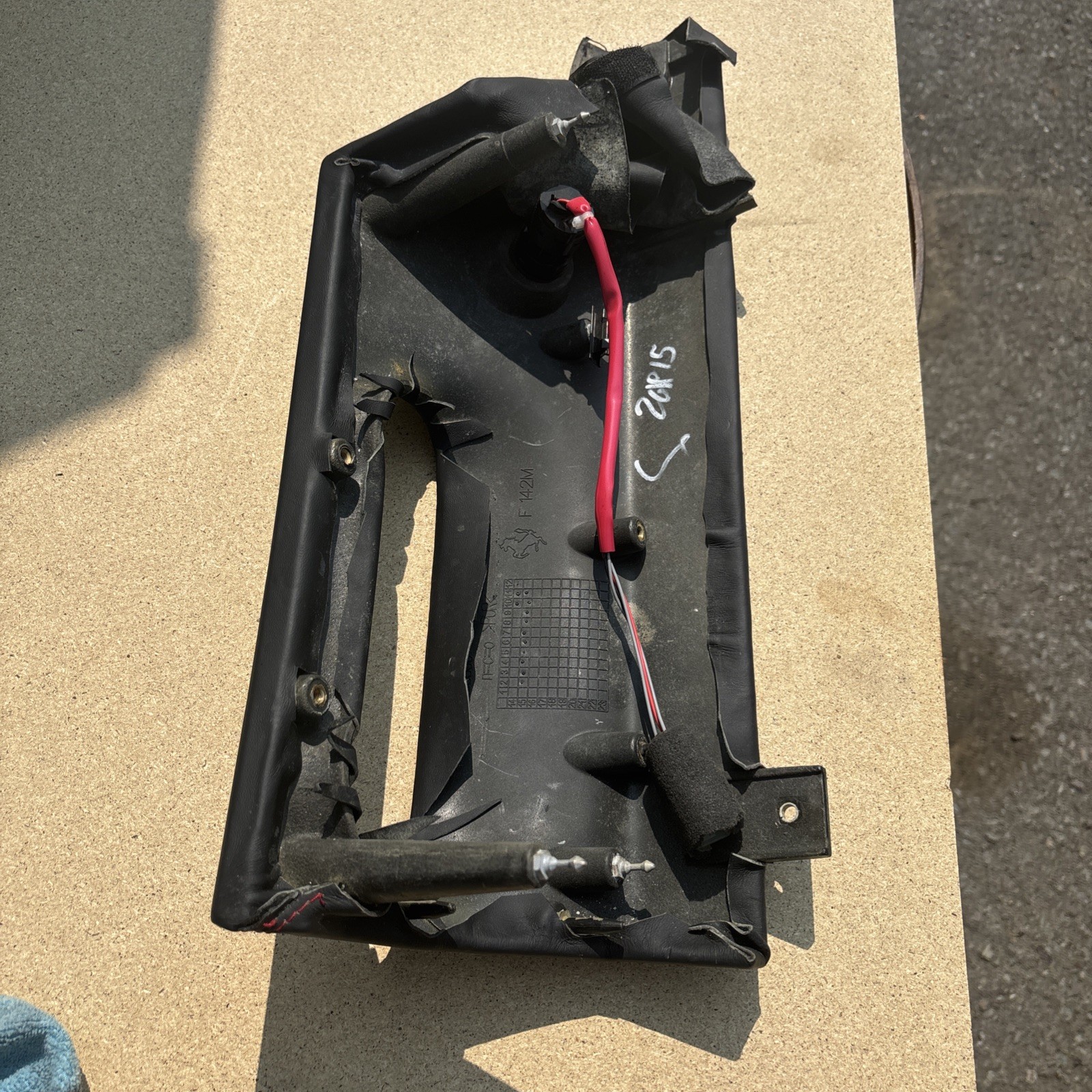 Ferrari 488 GTB Lower Dash Trim Panel Black Red Stitch Center RHD J159