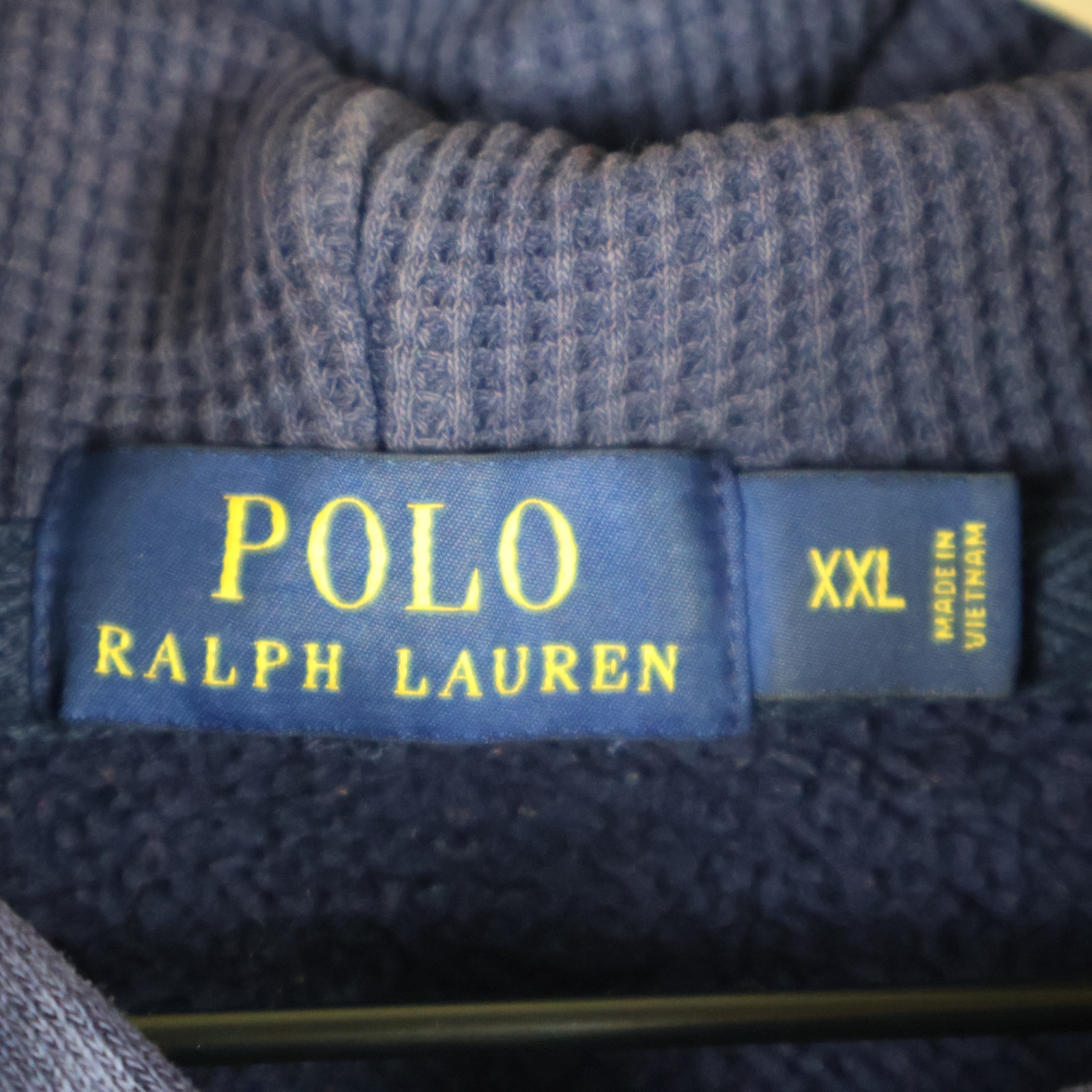 Polo Ralph Lauren felpa con cappuccio e zip intera giallo navy pony 2XL 27 5x27 5