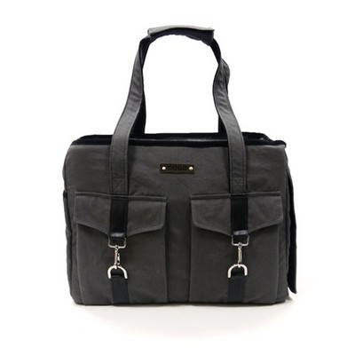 Dogo Pet Fashions Buckle Tote V2 Pet Carrier Bag - Charcoal