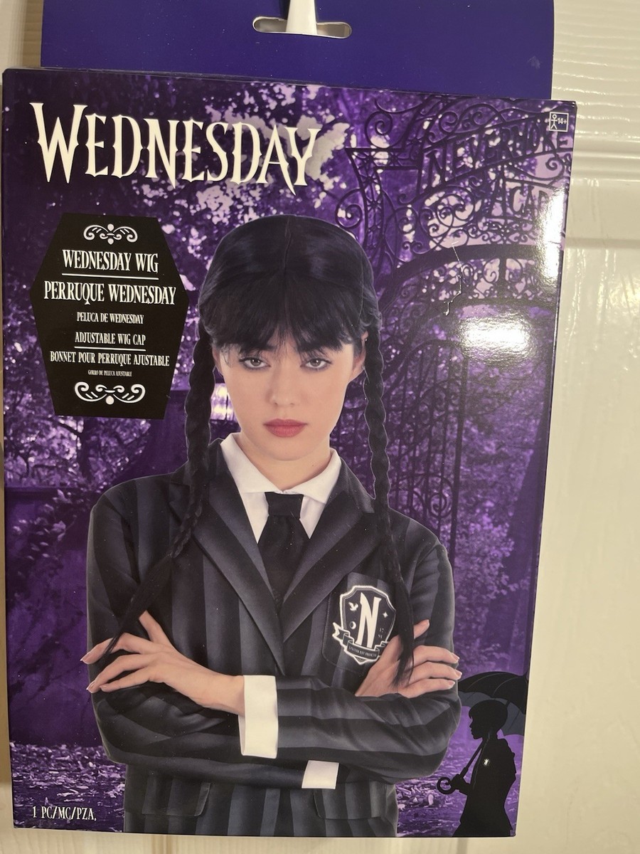 NEW Wednesday Addams Family Black Braided Costume Wig  display picture 2