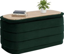 Bonlife Ottoman 76x38cm BARGAIN! Green Chest Hidden Storage Table Footrest Bench